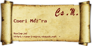 Cseri Míra névjegykártya
